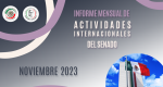 Informe Mensual de la Actividad Internacional del Senado - noviembre 2023 