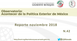 Observatorio. No. 42. Reporte Noviembre 2018