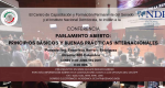 Conferencia “Parlamento Abierto: principios básicos y buenas prácticas internacionales” impartida por el Ing. Francisco Herrera Rodríguez, Director del NDI - Colombia