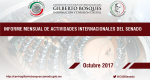 Informe Mensual de la Actividad Internacional del Senado - Octubre 2017