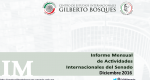 Informe Mensual de la Actividad Internacional del Senado - Diciembre 2016